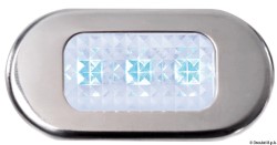 Polycarbonaat instapverlichting 3 blauwe LED's